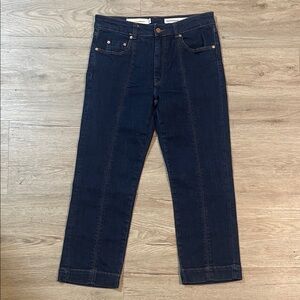 Pilcro and the Letterpress Dark Blue Cropped Jeans